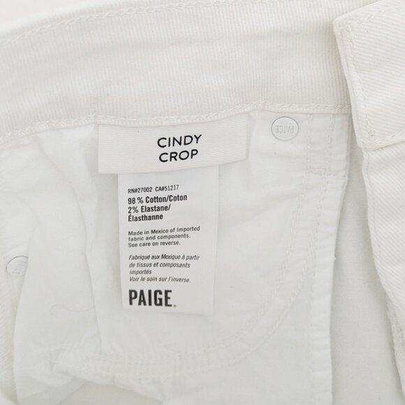 Paige Cindy Crop High Rise Straight Ankle Jeans in Crisp White / Size 25 - Picture 14 of 14